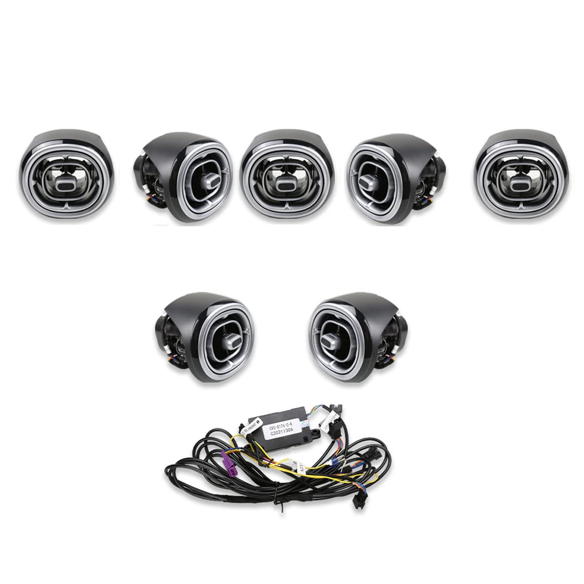 7pcs Turbine Air Vent LED Ambient Light Kit 64 Colors Replacement for Benz GLC Class X254 2023-2024year