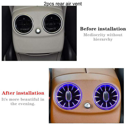 7pcs LED Turbine Air Vent Ambient Light Kit Replacement 64 Colors for Benz C Class C63 C180 C260 C300 C400 W205 2019-2021year (19-21 W205 with 64 Colors)