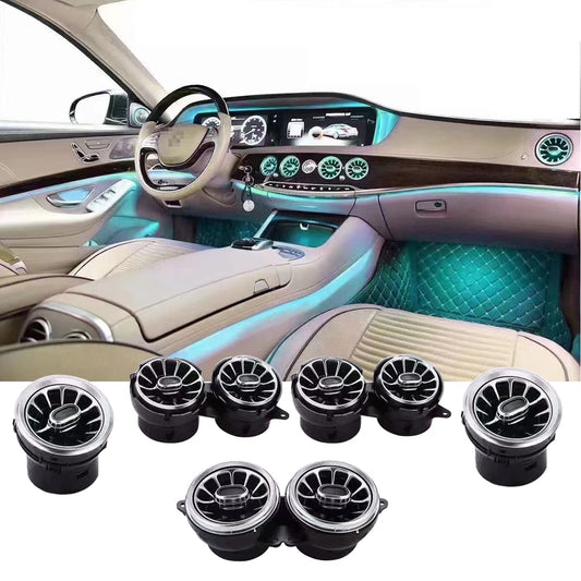 8pcs W222 Accessories LED Air Vent Ambient Lights 7 Colors Kit Replacement for Benz S Class W222 S400 S450 S500 S550 S560 S580 S600 S63 S65 NOT for Coupe 2 Doors (7 Colors [2014-2017])