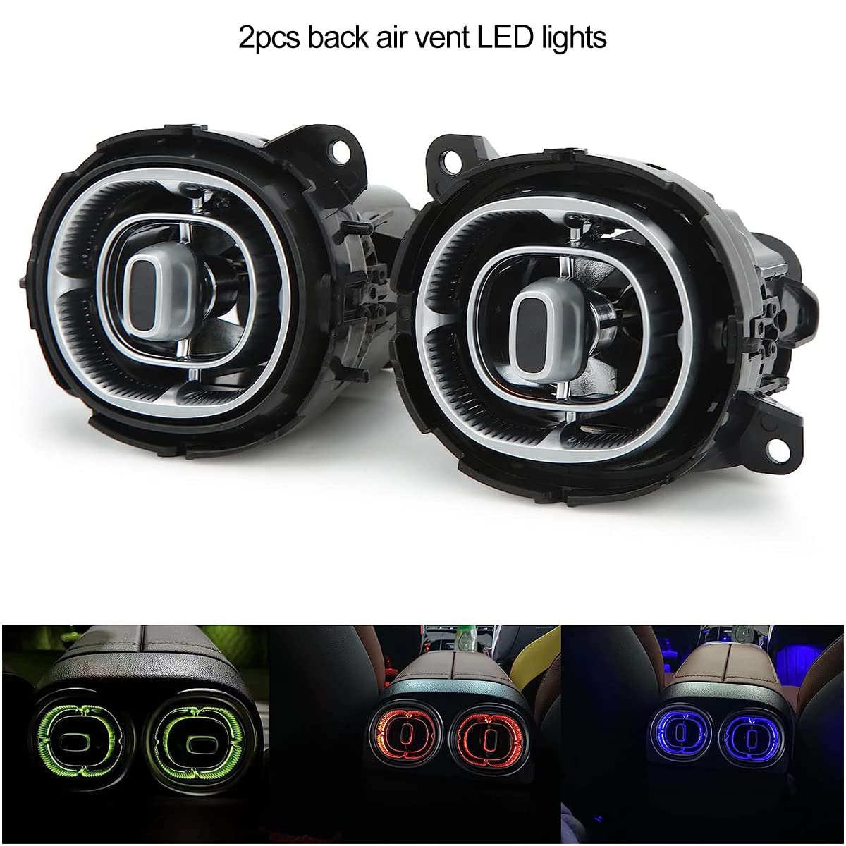 7pcs Turbine Air Vent LED Ambient Light Kit 64 Colors Replacement for Benz GLC Class X254 2023-2024year