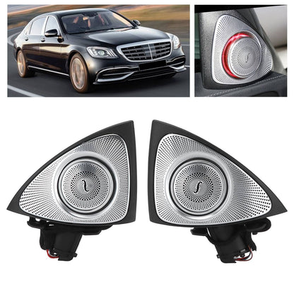 Car Audio Tweeters with LED Ambient Lighting Kit 7 Color 3D Rotating Tweeter Replacement for ? S-Class W222 Pre-Facelift 2014-2017