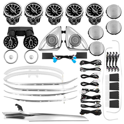 VANPERT Ambient Lighting Kit 64 Colors Compatible with Mercedes-Benz GLC X253 2015-2022 Without OBD Tool